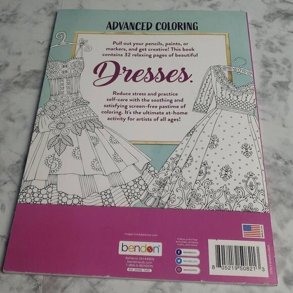 Dresses Advance Coloring Book - Picture 9 of 10